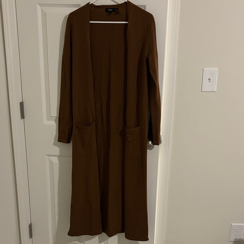 Theory Chocolate Brown Knit Sweater
